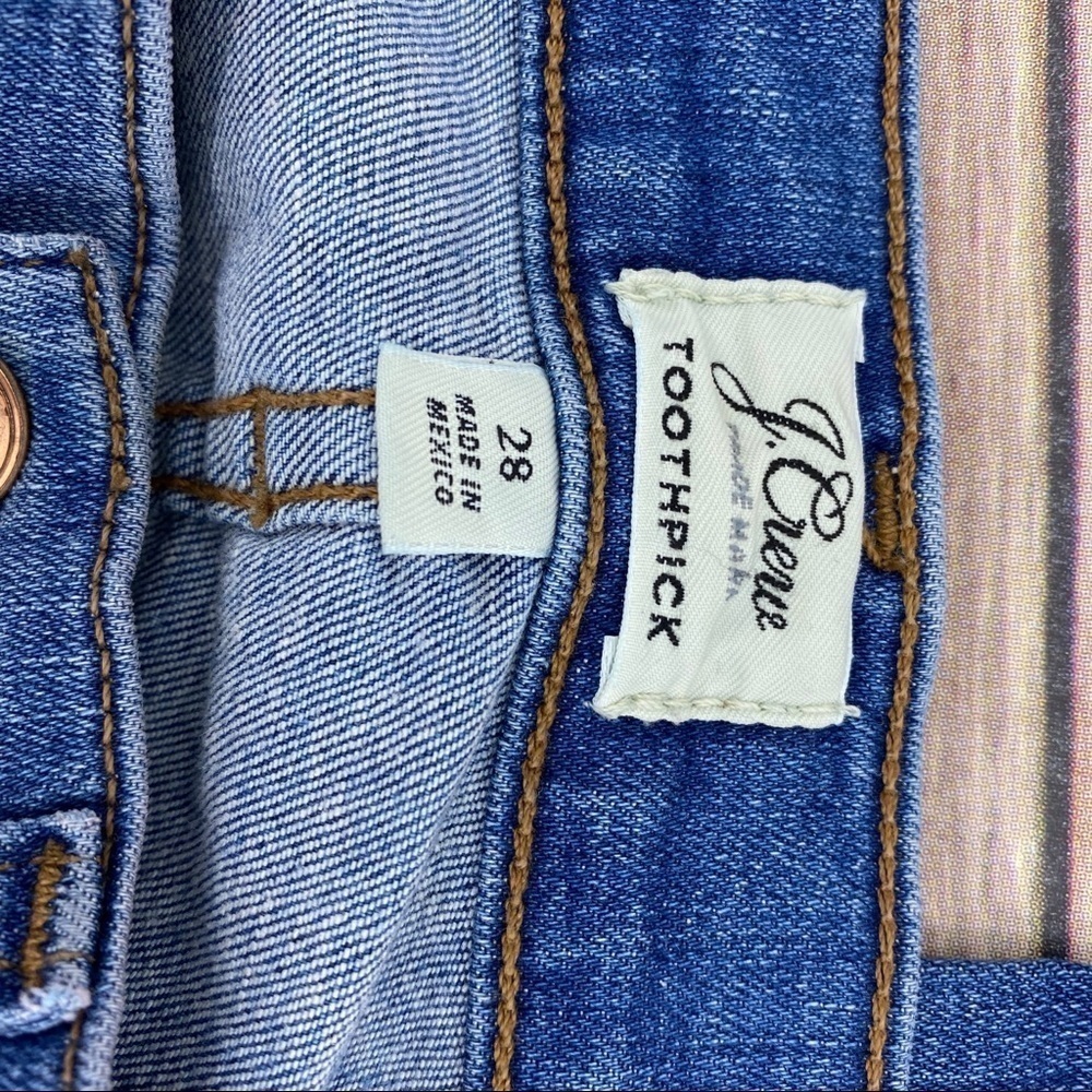 J. Crew 8” toothpick skinny jean Vista wash 28 - Picture 5 of 8